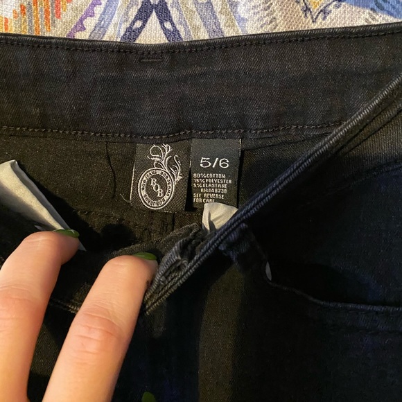 high rise black distressed skinny jeans - Picture 3 of 5